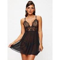 Ann Summers Diamond Heart Chemise - Black