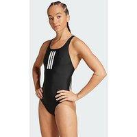 Adidas 3-Stripes V-Back Swimsuit - Black/White