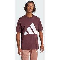 Adidas Essentials Big Logo Tee - Dark Red