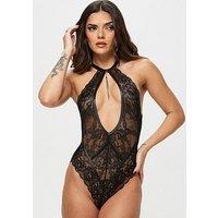 Ann Summers Fascinate Crotchless Body - Black
