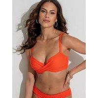 Pour Moi Free Spirit Bikini Top Twist Front Womens Swimwear 13208R
