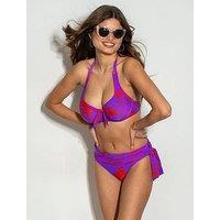 Pour Moi Heatwave Fold Over Tie Bikini Brief - Multi
