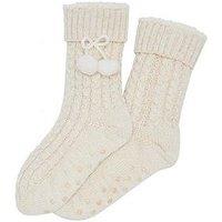Pour Moi Cosy Cable Knit Lined Slipper Sock