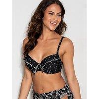 Pour Moi Getaway Padded Convertible Bikini Top - Black/White