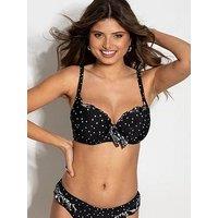 Pour Moi Getaway Convertible Underwired Bikini Top - Black/White
