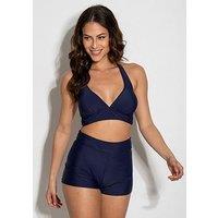 Pour Moi Space High-Waist Short Brief - Dark Blue