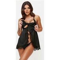 Ann Summers Bodywear Unwrap Me Babydoll - Black
