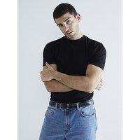 River Island 3 Pack Short Sleeve Slim Fit T-Shirt - Black