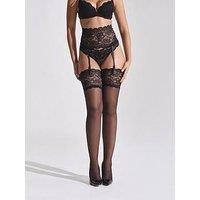 Ann Summers Bow Back Stocking & Suspender Set - Black