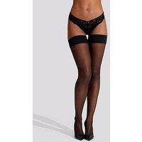Ann Summers Plain Top Hold Ups - Black