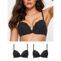 Ann Summers Sexy Lace Padded Plunge 2Pp Black A-G Cup