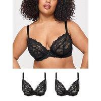 Ann Summers Sexy Lace Non Pad Fb Plunge 2Pp Black Dd+
