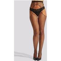 Ann Summers Fishnet Crotchless Tights - Black