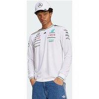 Adidas Mercedes - Amg Petronas Formula One Team Driver Long Sleeve White Authentic Jersey