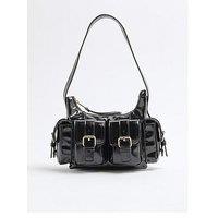 River Island Buckle Pocket Utility Shoulder Bag