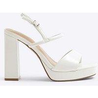 River Island Sling Back Platform Heeled Sandals