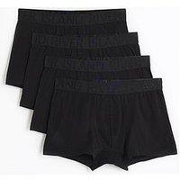 River Island 4 Pack Cotton Stretch Ri Trunks