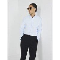 River Island Slim Fit Double Collar Shirt - Blue