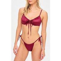 Kbx Swim Shimmer Tanga Bikini Bottom - Red