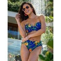 Pour Moi Santa Cruz High-Leg Adjustable Side Brief - Print