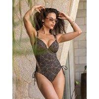 Pour Moi Samoa Boost Push-Up Padded Underwired Swimsuit - Multi