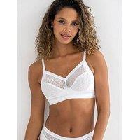 Pour Moi Geo Sculpt Fuller Bust Non Wired Bralette D-J - White