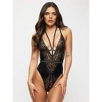 Ann Summers Obsession Luxe Crotchless Body - Black