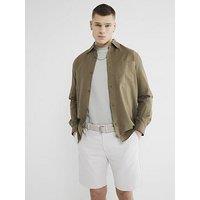 River Island Beige Belted Chino Shorts