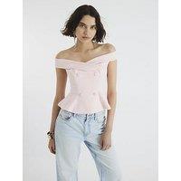 River Island Double Breasted Bardot Top