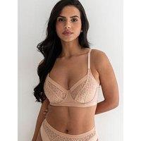 Pour Moi Geo Sculpt Non Padded Underwired Bra D-J - Natural