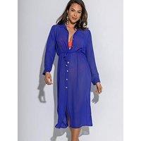 Pour Moi Chiffon Maxi Beach Shirt