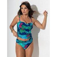 Pour Moi Kefalonia Non-Wired Strapless Tankini Top - Multi