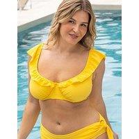 Pour Moi Bermuda Underwired Non-Padded Frill Bikini Top