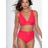 Pour Moi Ibiza Tummy Control Belted Bikini Brief - Pink