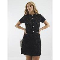 River Island Short Sleeve Lace Cardigan