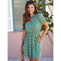 Pour Moi Cotton Slub Jersey Puff Sleeve Shirt Dress Dress