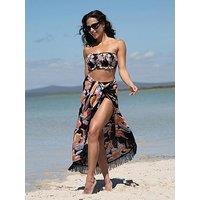 Pour Moi Fringe Trim Crinkle Woven Multiway Sarong