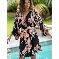 Pour Moi Crinkle O-Ring Woven Beach Kaftan