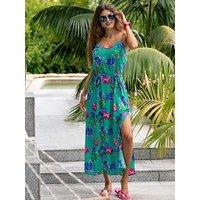 Pour Moi Sheer Viscose Tie Belt Maxi Beach Dress