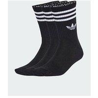 Adidas Originals 3-Stripes Crew Socks 3 Pairs - Black