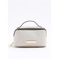 River Island Faux Leather Monogram Make Up Bag