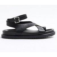 River Island Cross Over Footbed Sandals