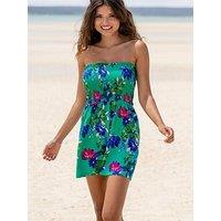 Pour Moi Strapless Shirred Bodice Beach Playsuit