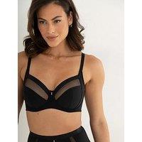 Pour Moi Viva Luxe Non-Padded Side Support Bra D-J - Black