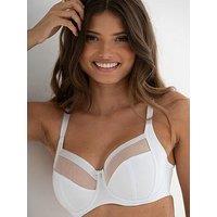 Pour Moi Viva Luxe Non-Padded Side Support Bra (White) D-J