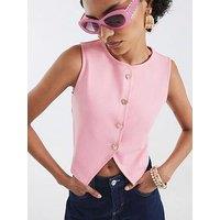 River Island Sleeveless Cropped Waistcoat