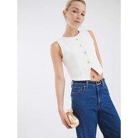 River Island Sleeveless Cropped Waistcoat