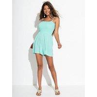 Pour Moi Strapless Shirred Bodice Beach Playsuit
