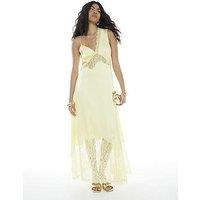 River Island Premium Satin Lace Midi Slip Dress