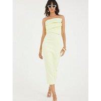 River Island Sculpted Bandeau Tailored Midi Dress
